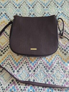 Luca Ferri Purple 3 Large Compartments Crossbody Bag